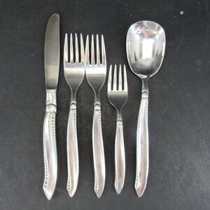 AIRMACK AMK8 Beaded Stainless Flatware Solingen-Germany 5 Replacement Pieces